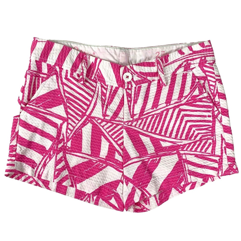 Lilly‎ Pulitzer Textured Callahan 5" Inseam Shorts sz 2 Yacht Sea Sailboats
